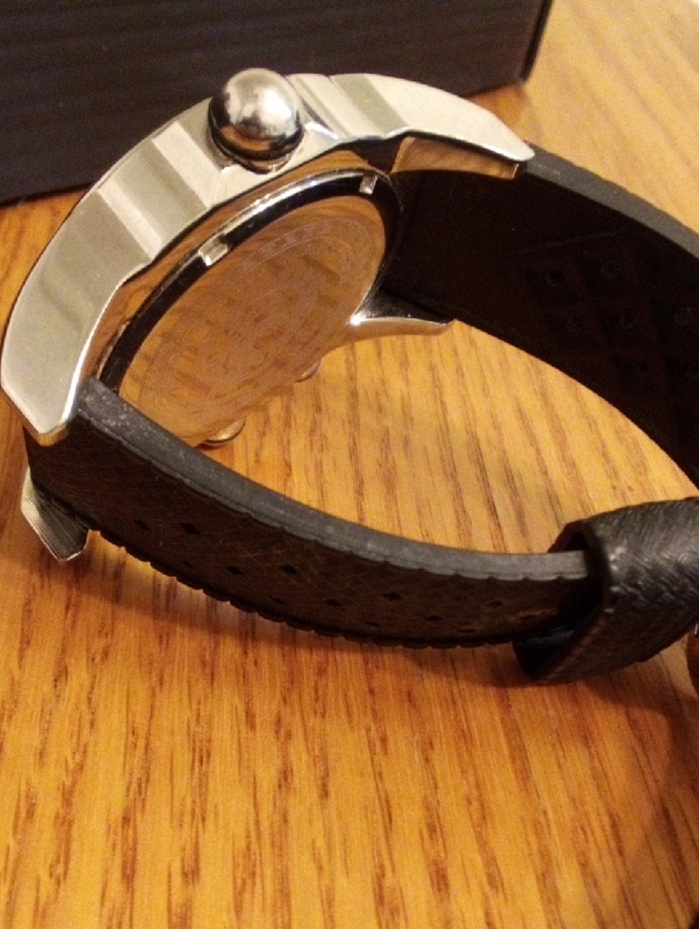 Invicta Blue Dial Watch with Gold Accents and Black Strap - Picture 6 of 10